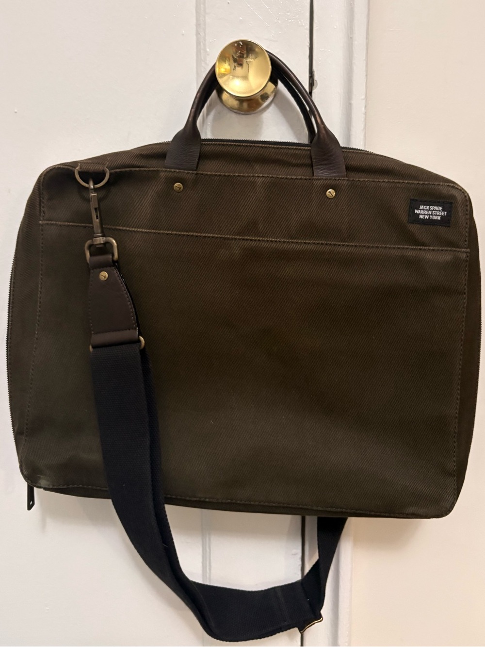 Jack Spade computer bag briefcase messenger Warren Street